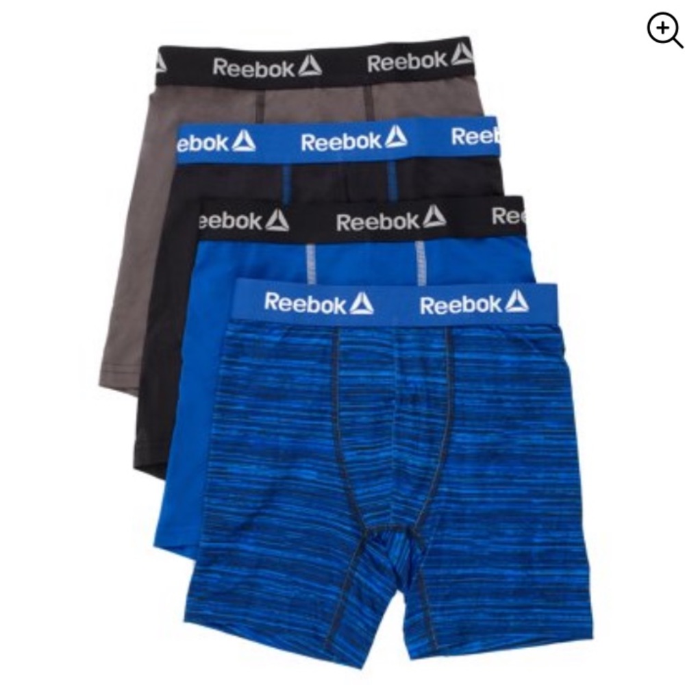 💜Reebok Boys Performance Briefs Underwear 4 Pack